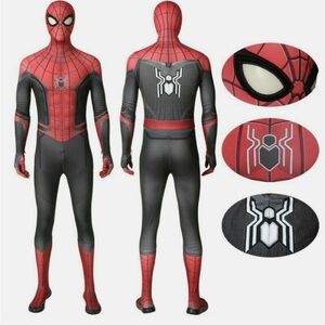Spider-Man Far From Home Peter Parker Printed Adult Jumpsuit Costume Cosplay